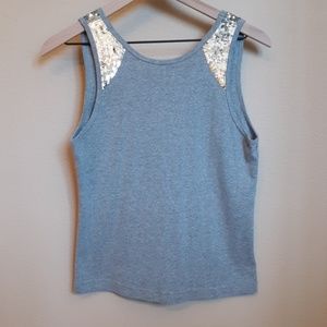 Tank top with sequins